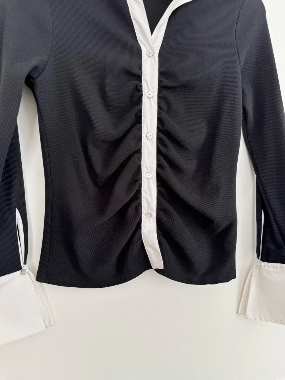 Cinq à Sept Lola Two-Tone Button-Front Shirt
